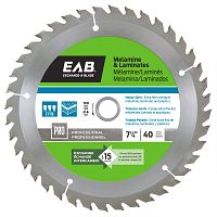 7 1/4&quot; x 40 Teeth Finishing Melamine  Professional Saw Blade Recyclable Exchangeable