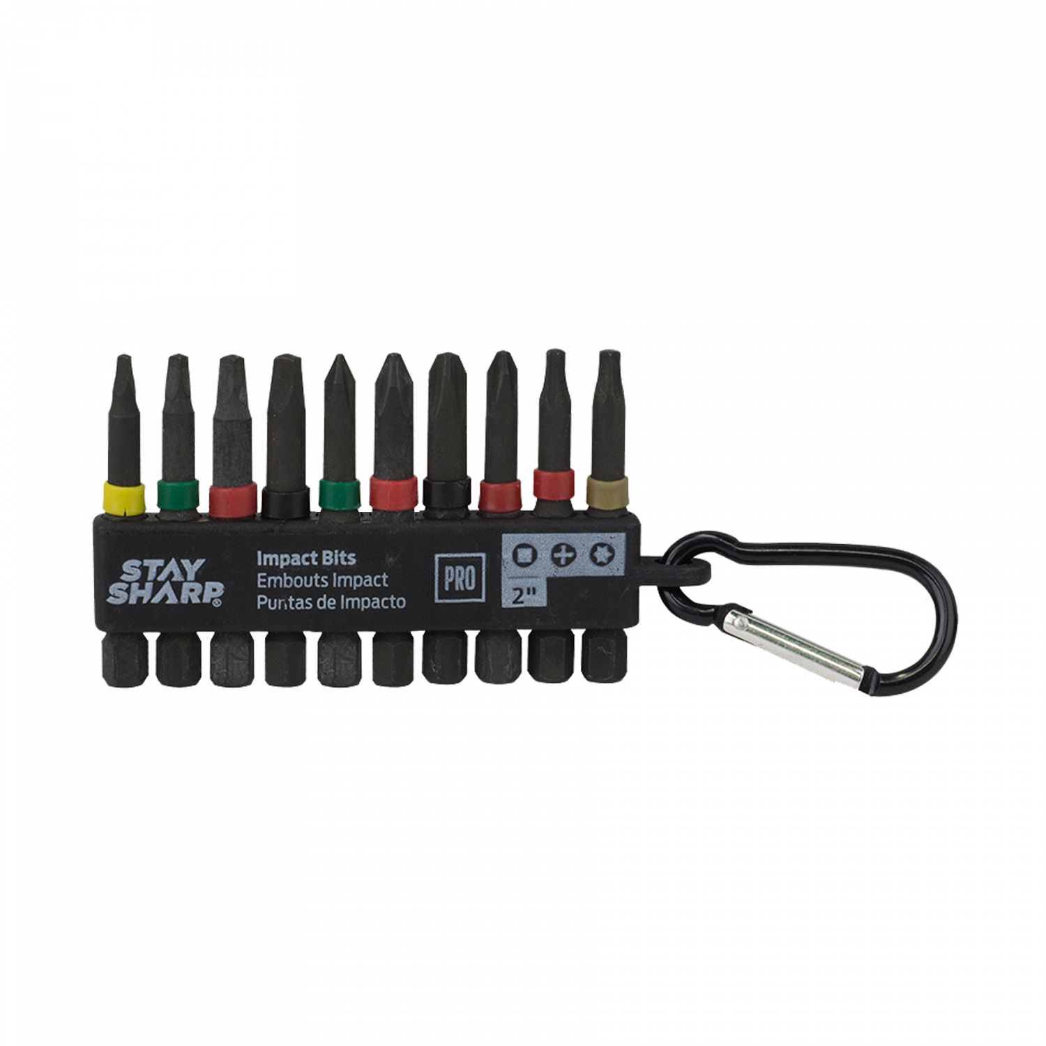 EAB Tool 98105 2 Sq#0,1,2,3; Ph #1,2,3,2Dry; T15-20 Impact Bit Clip (10  Pack) Professional Screwdriver Bit - Recyclable