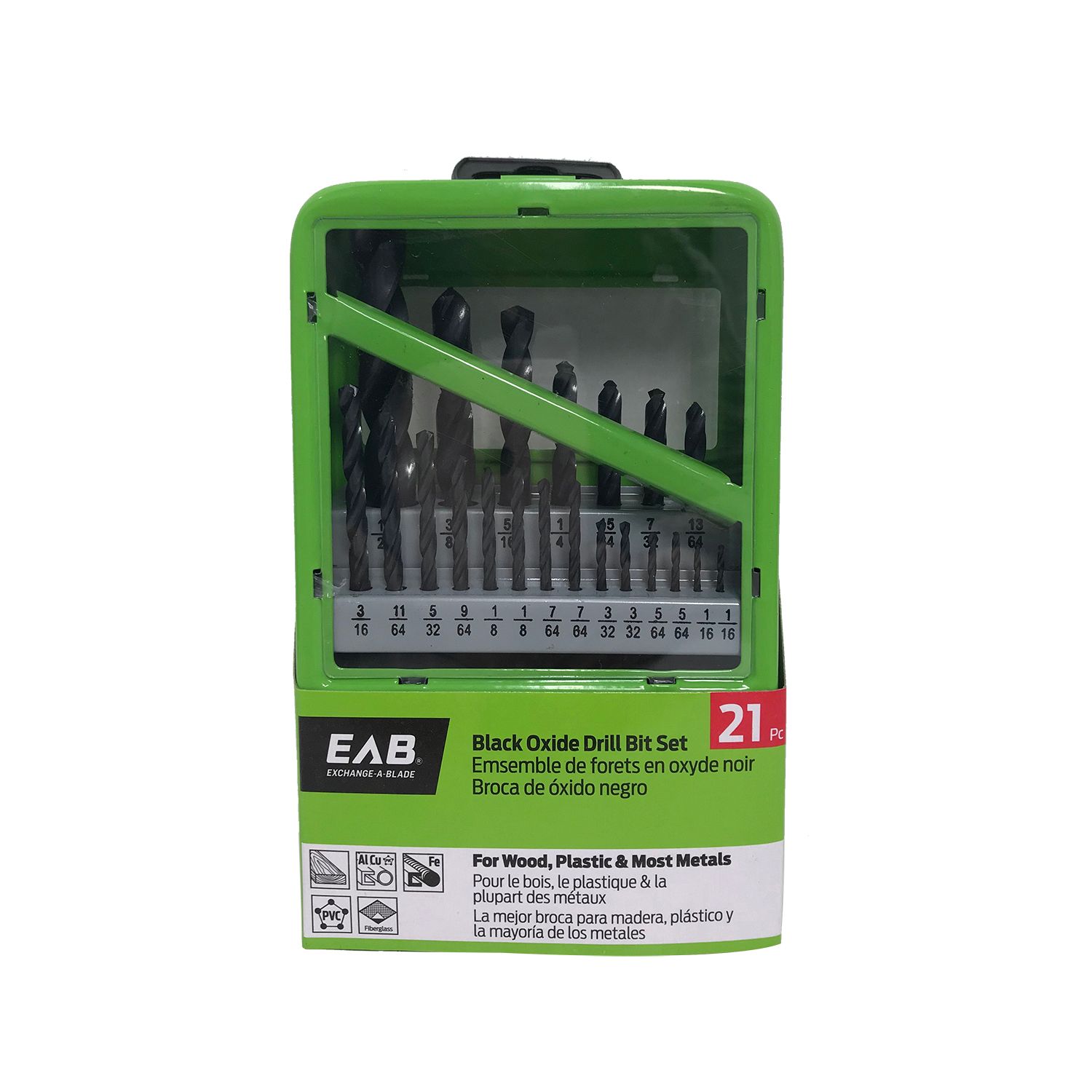 Drill Bits Metal & Wood Black Oxide Assorted | Exchange-A-Blade® | EAB Tool  Company