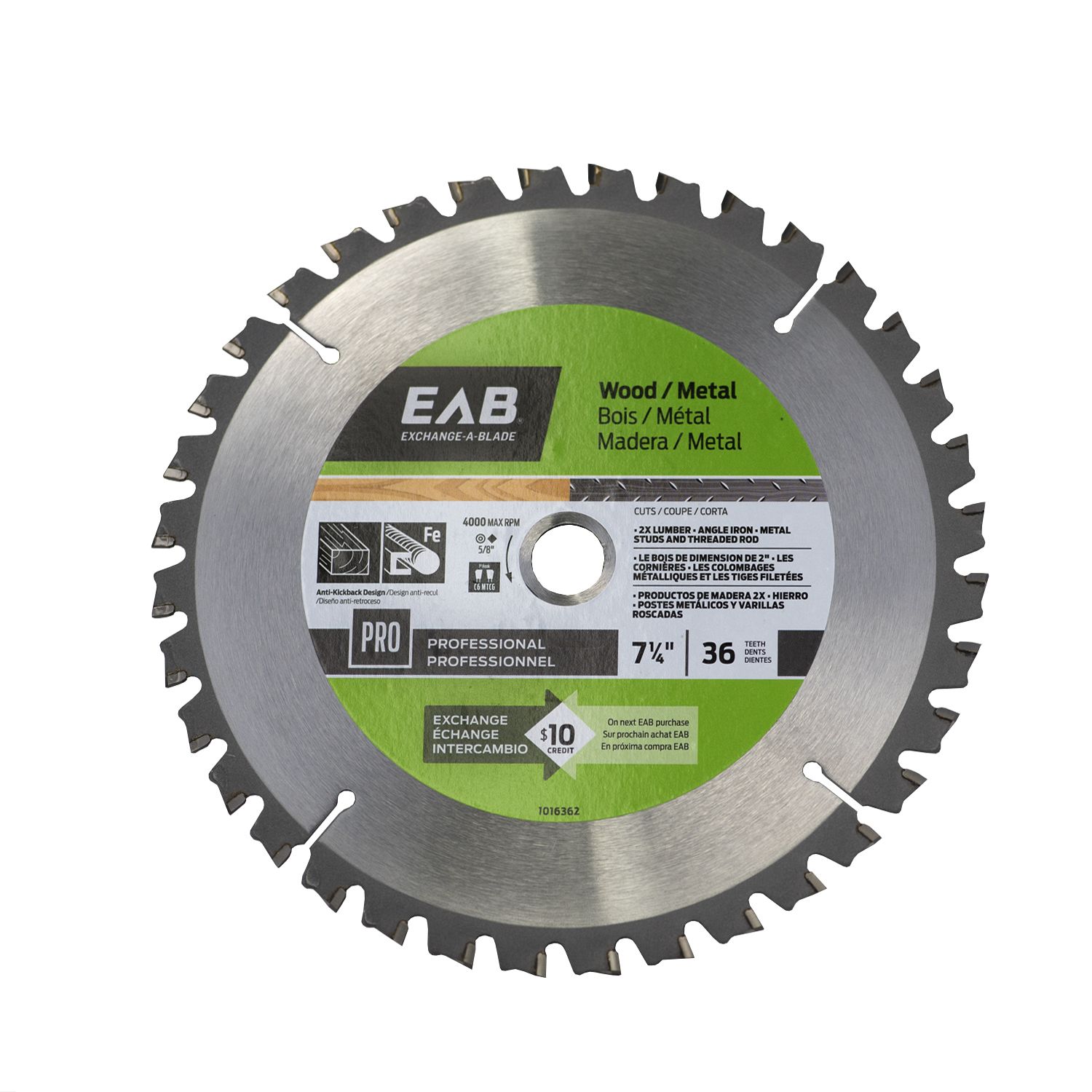 EXCHANGE-A-BLADE Lame de scie à coupe fine EAB, circulaire, carbure, pour  métal, 60 dents 1017322